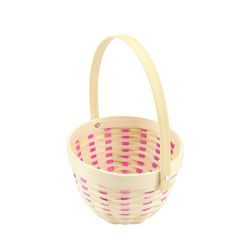 Canasto Redondo Pequeño Rosa Pascua