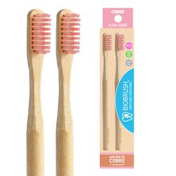 Pack Cepillo de Dientes Biobrush Ultra Suave Rosado 2 un.