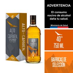 Pisco Alto del Carmen Barricas de Selección 40° Botella 750 cc