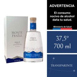 Pisco Monte Fraile Transparente 37.5° 700 cc