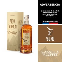 Licor de Pisco Alto del Carmen Vanilla Coffee 35° 750 cc