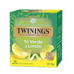 Té Verde Twinings con Limón 10 un.