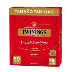Té Negro Twinings English Breakfast 80 un.