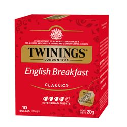 Té Negro Twinings English Breakfast 10 un.
