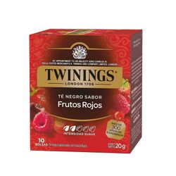 Té Negro Twinings Cuatro Frutos Rojos 10 un.