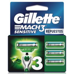 Repuestos Máquina de Afeitar Gillete Mach3 Sensitive 3 un.