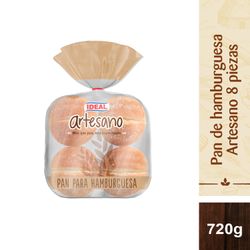Pan de Hamburguesa Ideal Artesano 665 g 8 un.