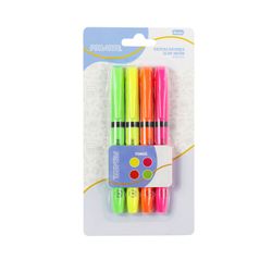 Set 4 Destacadores Slim Neón Proarte