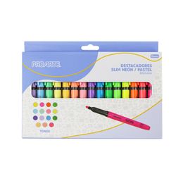 Destacadores Slim Neón y Pastel Proarte