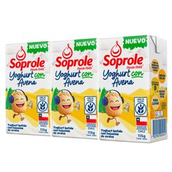 Yogurt Soprole Avena 3 un. 115 g