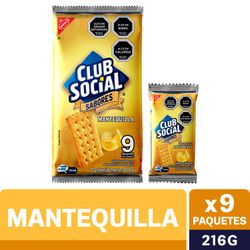 Galletas Saladas Club Social Mantequilla 216 g