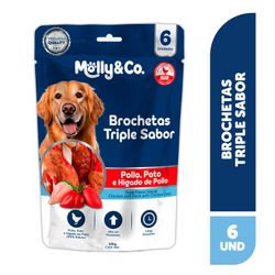 Snack Perro Brochetas Triple Sabor 6 un.