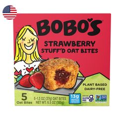Snack de Avena Relleno Frutilla Bobos 185 g