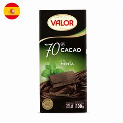 Chocolate Amargo Valor con Menta 70% Cacao 100 g