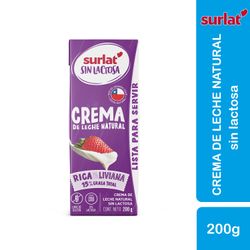 Crema Sin Lactosa Surlat Minibrik 15% Materia Grasa 200 ml