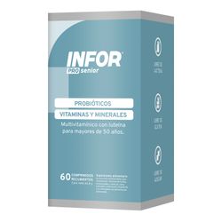 Infor Pro Senior Probióticos, Vitaminas y Minerales 30 Comprimidos