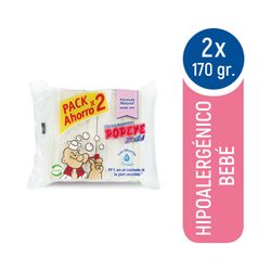 Jabón de Lavar Barra Hipoalergénico Popeye Bebé 170 g 2 un.