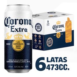 Pack 6 un. Cerveza Corona Lata 473 cc