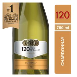 Vino Santa Rita 120 3 Medallas Chardonnay 750 cc
