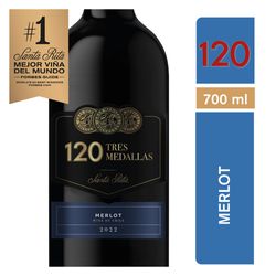 Vino Santa Rita 120 3 Medallas Merlot 700 cc