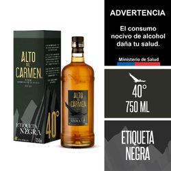 Pisco Alto del Carmen Etiqueta Negra 40° Botella 750 cc