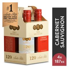 Vino Santa Rita 120 3 Medallas Cabernet Sauvignon 187 cc