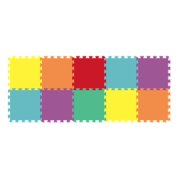 Alfombra Puzzle de Goma Eva 10 Piezas 30 x 30 cm