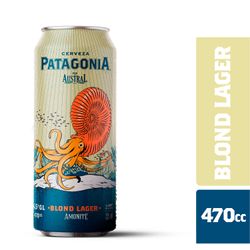 Cerveza Austral Patagonia Blond Lager 4.5° 470 cc