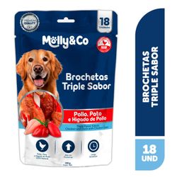 Snack Perro Brochetas Triple Sabor 18 un.