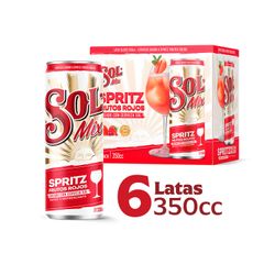 Pack 6 un. Cerveza Sol Mix Frutos Rojos 4.2° 350 cc