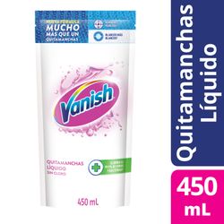 Quitamanchas Líquido Vanish Blanco Recarga 450 ml