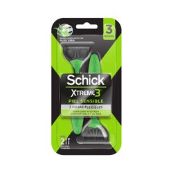 Máquina de Afeitar Schick Xtreme3 Piel Sensible 2 un.