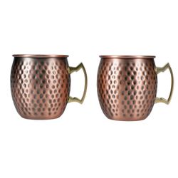 Set de 2 Mugs La Hacienda Acero Martillado