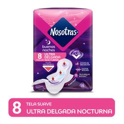 Toallas Higiénicas Nosotras Buenas Noches Ultradelgadas Malla 8 un.