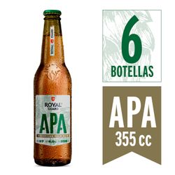 Pack 6 un. Cerveza Royal Guard APA 355 cc