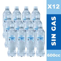 Caja 12 un. Agua Manantial Sin Gas 600 cc