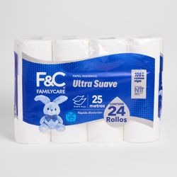 Papel Higiénico Family Care Doble Hoja 25 m 24 un.