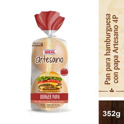 Pan Hamburguesa Ideal Artesano Papa 352 g 4 un.