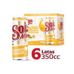 Pack 6 un. Cerveza Sol Mix Mango Margarita 4.2° 350 cc
