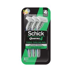 Máquina de Afeitar Schick Quattro Titanium 3 un.