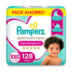 Pañales Pampers Premium Care Talla XXG 128 un.