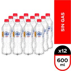 Caja 12 un. Agua Mineral Vital Sin Gas 600 ml