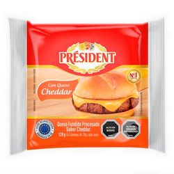 Queso Cheddar President Envasado Laminado 120 g