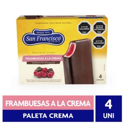 Pack 4 un. Helado San Francisco Frambuesa Crema 62 g