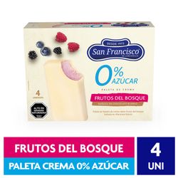 Multipack 4 un. Helado San Francisco 0% Azúcar Frutos del Bosque 62 g