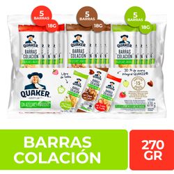 Pack 15 un. Barras Quaker Sabores Mixtos 270 g
