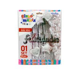 Tarjeta Felicidades Plateado