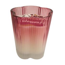Vela de Vidrio Líneas Flor
