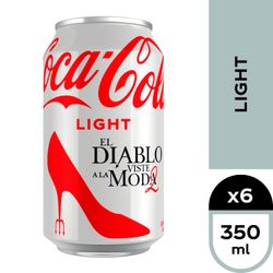 Pack 6 un. Bebida Coca-Cola Light 350 cc
