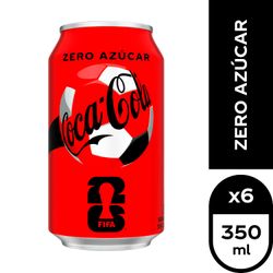 Pack 6 un. Bebida Coca-Cola Zero Lata 350 cc